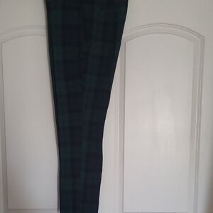 J. Crew Ruby Full-Length Pants in Green and Black